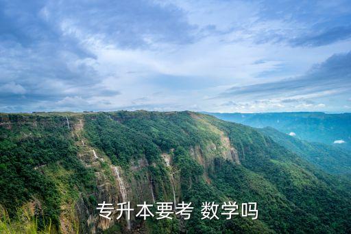  專升本要考 數(shù)學嗎