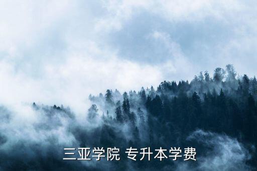  三亞學院 專升本學費