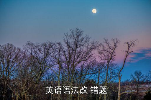  英語語法改 錯(cuò)題