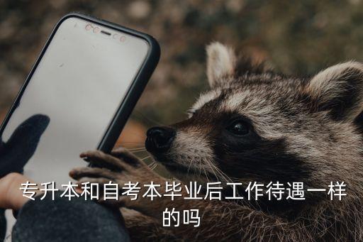  專升本和自考本畢業(yè)后工作待遇一樣的嗎