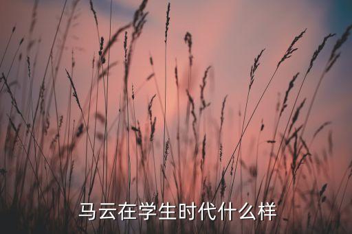  馬云在學(xué)生時代什么樣