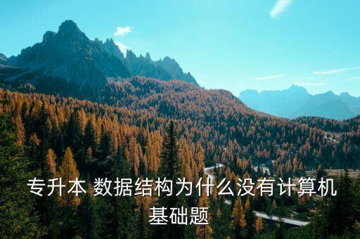  專升本 數(shù)據(jù)結(jié)構(gòu)為什么沒有計算機基礎(chǔ)題