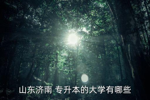 山東濟南 專升本的大學(xué)有哪些