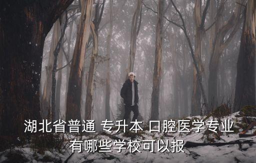  湖北省普通 專升本 口腔醫(yī)學(xué)專業(yè)有哪些學(xué)?？梢詧?bào)