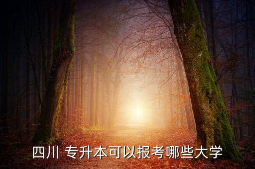 四川 專升本可以報(bào)考哪些大學(xué)