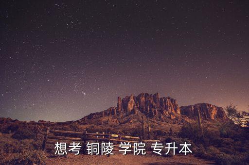 想考 銅陵 學(xué)院 專升本