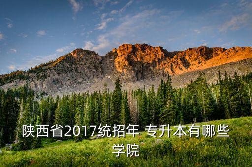 陜西省2017統(tǒng)招年 專(zhuān)升本有哪些學(xué)院