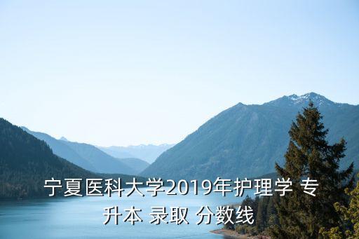  寧夏醫(yī)科大學2019年護理學 專升本 錄取 分數(shù)線