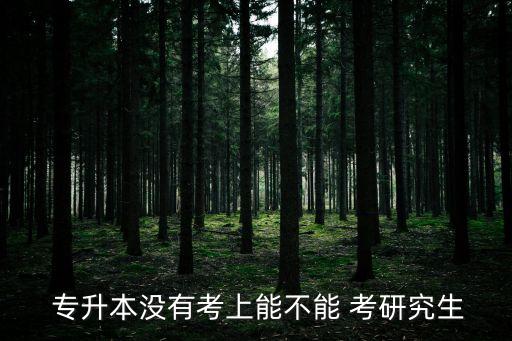  專升本沒(méi)有考上能不能 考研究生