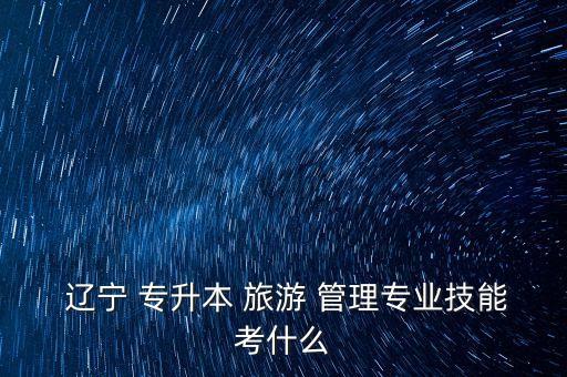  遼寧 專(zhuān)升本 旅游 管理專(zhuān)業(yè)技能考什么
