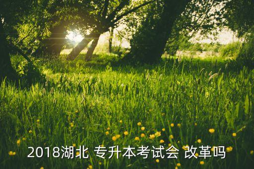 2018湖北 專升本考試會 改革嗎