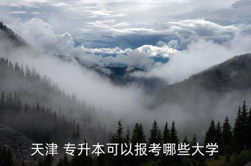 天津 專升本可以報(bào)考哪些大學(xué)