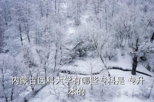 內(nèi)蒙古醫(yī)科大學(xué)有哪些?？剖?專升本的