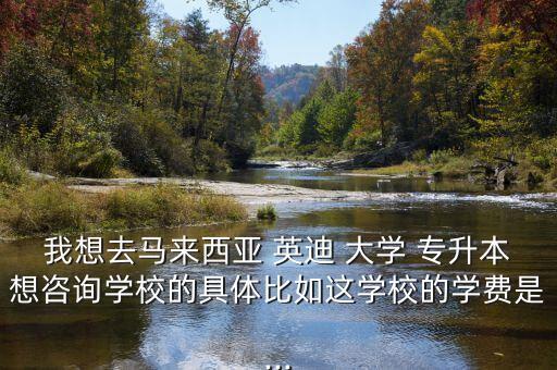 我想去馬來西亞 英迪 大學(xué) 專升本想咨詢學(xué)校的具體比如這學(xué)校的學(xué)費是...