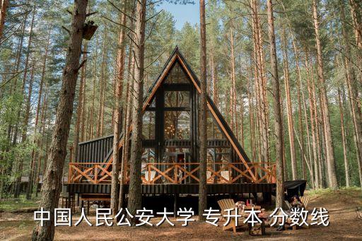 中國人民公安大學(xué) 專升本 分?jǐn)?shù)線
