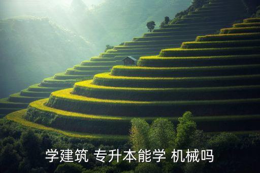 學(xué)建筑 專升本能學(xué) 機(jī)械嗎