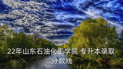 22年山東石油化工學院 專升本錄取 分數線
