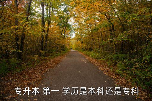  專升本 第一 學(xué)歷是本科還是?？? class=