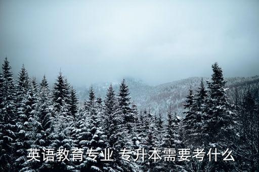  英語教育專業(yè) 專升本需要考什么