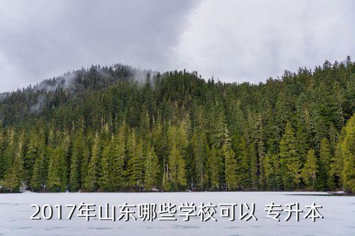 2017年山東哪些學校可以 專升本