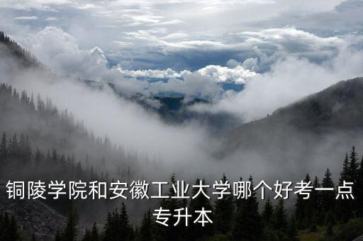 銅陵學(xué)院和安徽工業(yè)大學(xué)哪個好考一點(diǎn) 專升本