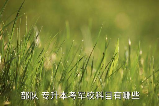  部隊(duì) 專升本考軍?？颇坑心男? class=