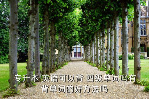  專升本 英語可以背 四級單詞嗎有背單詞的好方法嗎