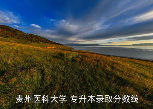  貴州醫(yī)科大學(xué) 專升本錄取分數(shù)線