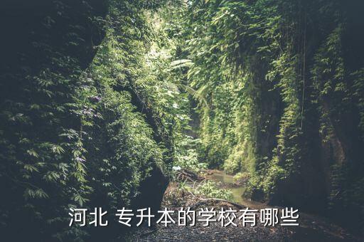 河北 專升本的學(xué)校有哪些