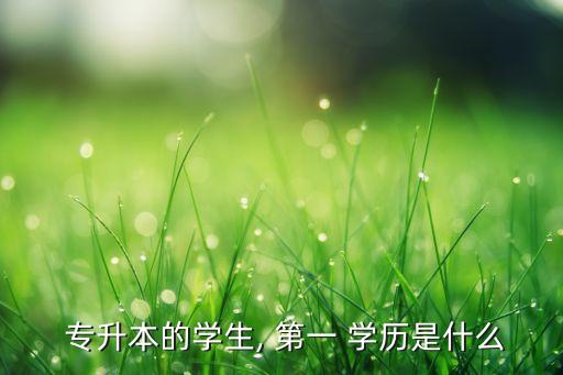 專(zhuān)升本考試第一學(xué)歷,普通高等教育專(zhuān)升本第一學(xué)歷為大專(zhuān)