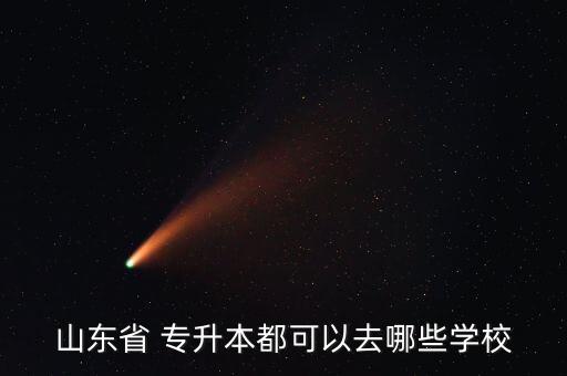 山東省 專升本都可以去哪些學(xué)校