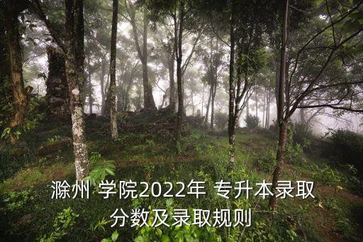  滁州 學院2022年 專升本錄取分數(shù)及錄取規(guī)則