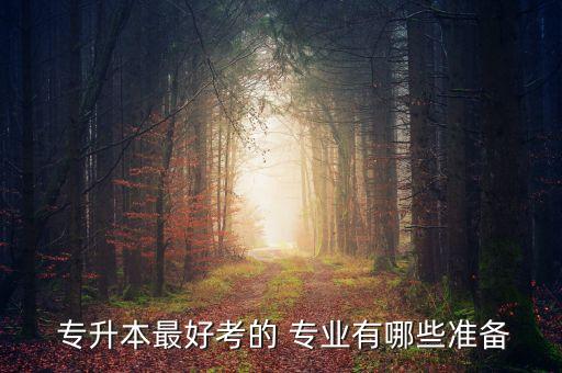  專(zhuān)升本最好考的 專(zhuān)業(yè)有哪些準(zhǔn)備