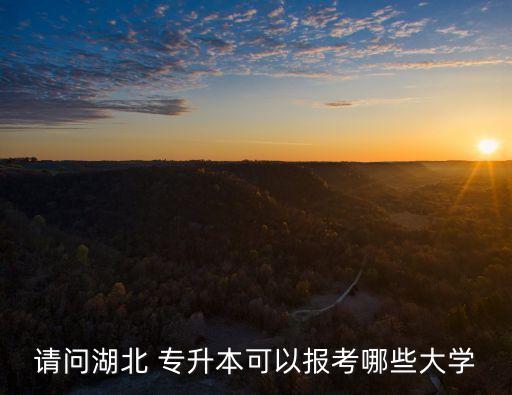 請(qǐng)問湖北 專升本可以報(bào)考哪些大學(xué)