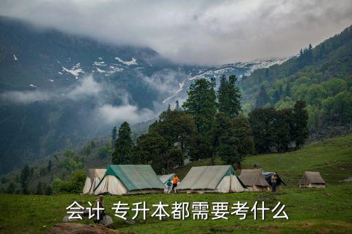  會(huì)計(jì) 專升本都需要考什么