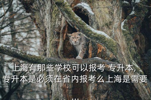 上海有那些學(xué)?？梢詧?bào)考 專(zhuān)升本, 專(zhuān)升本是必須在省內(nèi)報(bào)考么上海是需要...