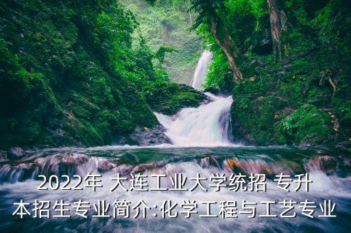2022年 大連工業(yè)大學(xué)統(tǒng)招 專升本招生專業(yè)簡介:化學(xué)工程與工藝專業(yè)