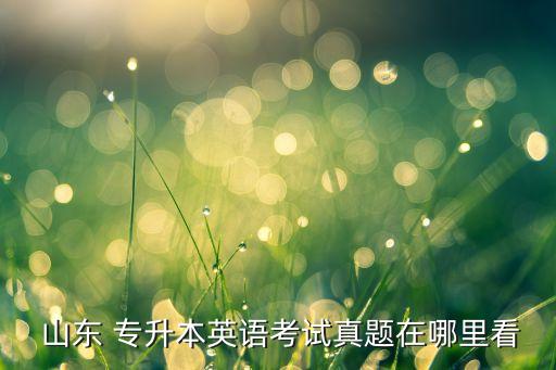 山東專(zhuān)升本真題2017