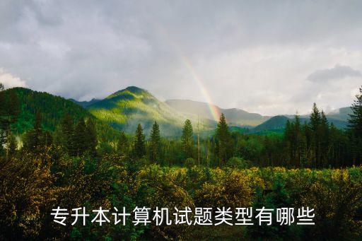  專升本計算機(jī)試題類型有哪些
