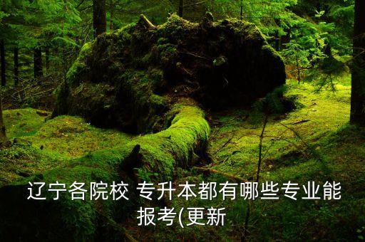  遼寧各院校 專升本都有哪些專業(yè)能報(bào)考(更新