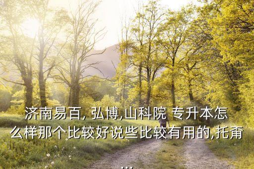 濟(jì)南易百, 弘博,山科院 專升本怎么樣那個比較好說些比較有用的,托甭...