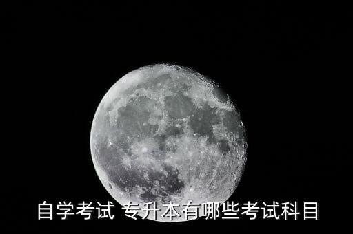 自學考試 專升本有哪些考試科目