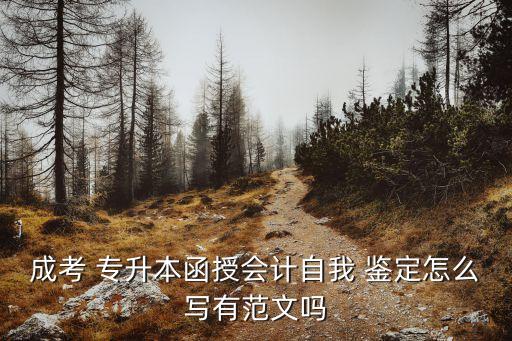 成考 專升本函授會(huì)計(jì)自我 鑒定怎么寫有范文嗎