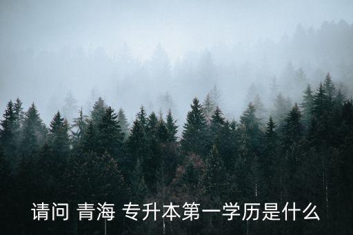 請(qǐng)問(wèn) 青海 專(zhuān)升本第一學(xué)歷是什么
