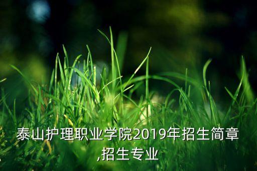 泰山護(hù)理職業(yè)學(xué)院2019年招生簡(jiǎn)章,招生專業(yè)