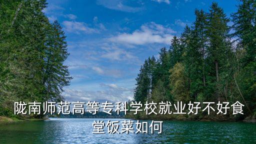  隴南師范高等?？茖W(xué)校就業(yè)好不好食堂飯菜如何