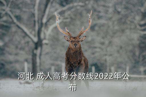  河北 成人高考分數(shù)線2022年公布