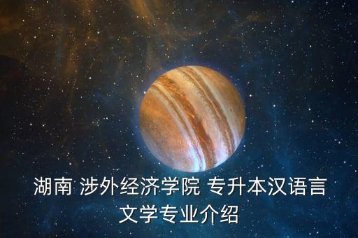  湖南 涉外經(jīng)濟學(xué)院 專升本漢語言文學(xué)專業(yè)介紹