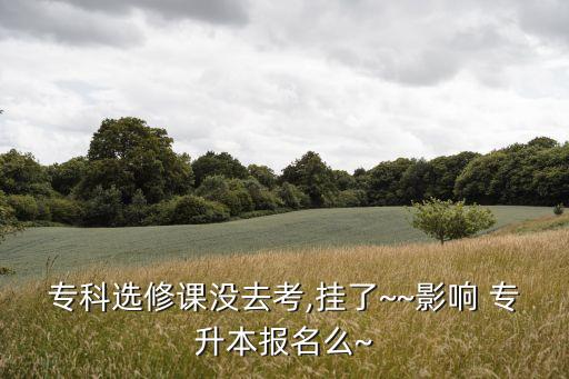 ?？七x修課沒去考,掛了~~影響 專升本報(bào)名么~