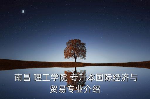  南昌 理工學(xué)院 專升本國際經(jīng)濟(jì)與貿(mào)易專業(yè)介紹